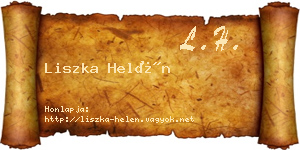 Liszka Helén névjegykártya