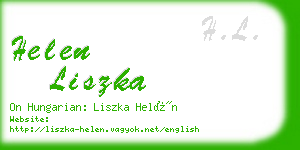 helen liszka business card